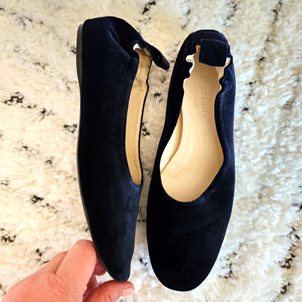 EVERLANE The Italian Day Glove Flat in Dark Navy, sz 6.5